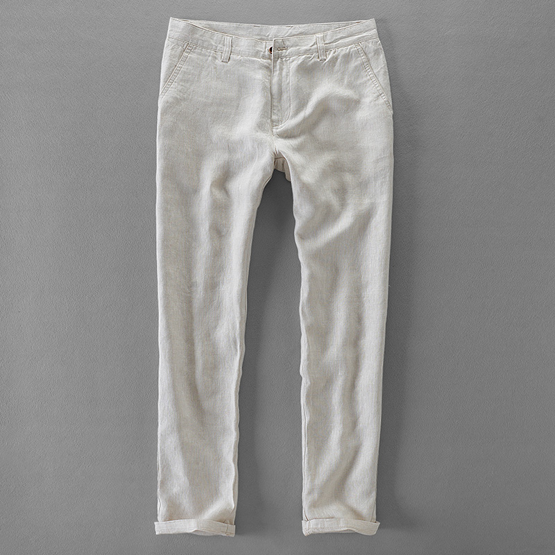 Streetwear Brand Marketing - Pantalon en lin pur pour homme,
