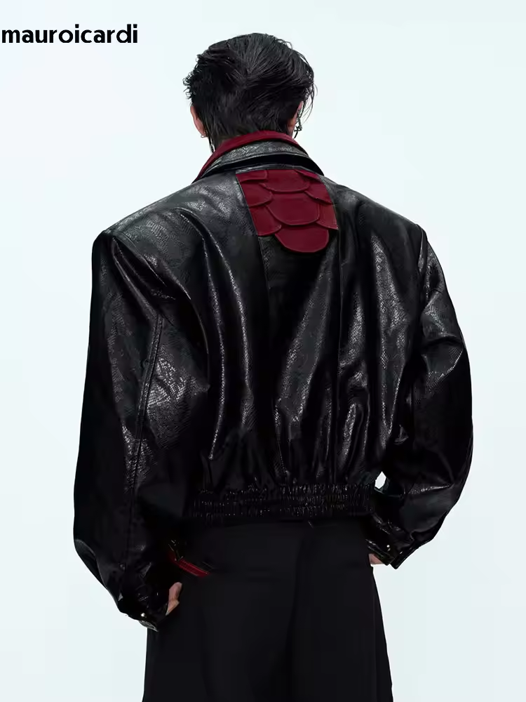 Streetwear Brand Marketing - Veste en cuir PU à imprimé